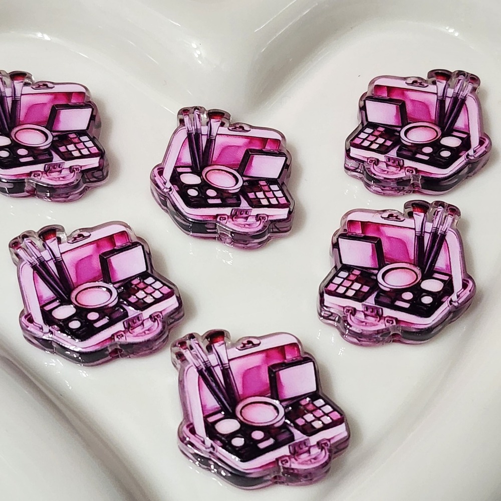 Makeup Beads 2 Pcs Acrylic Focal Beads Crafts Jewelry Making Charms Keychain